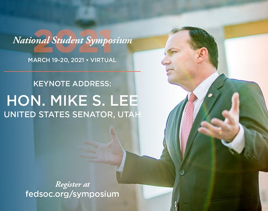 Click to play: Presentation of the Joseph Story Award & Keynote Address by Sen. Mike Lee